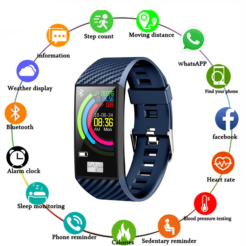 

2019 New Smart Watch IP68 Waterproof Heart Rate Blood Pressure Monitoring Smartwatch Fitness Tracker for Men Women