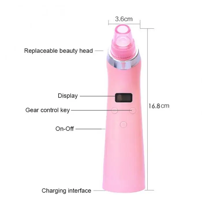Removedor de Cravo Cuidados com a Pele Sucção a Vácuo Novo Poros Vácuo Acne Espinha Remoção Ferramenta Facial Diamante Dermabrasion Máquina 12 sucção a vácuo facial diamante dermabrasion máquina