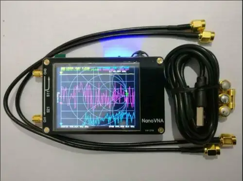 Новый ВЧ ОВЧ UHF UV NanoVNA Векторный анализатор цепей антенна анализатор + 2,8 дюймов ЖК-дисплей + батарея