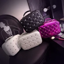 2019 Hot Sales Free Shipping High Grade Makeup Cases PU Leather Box Cosmetic Case Bags