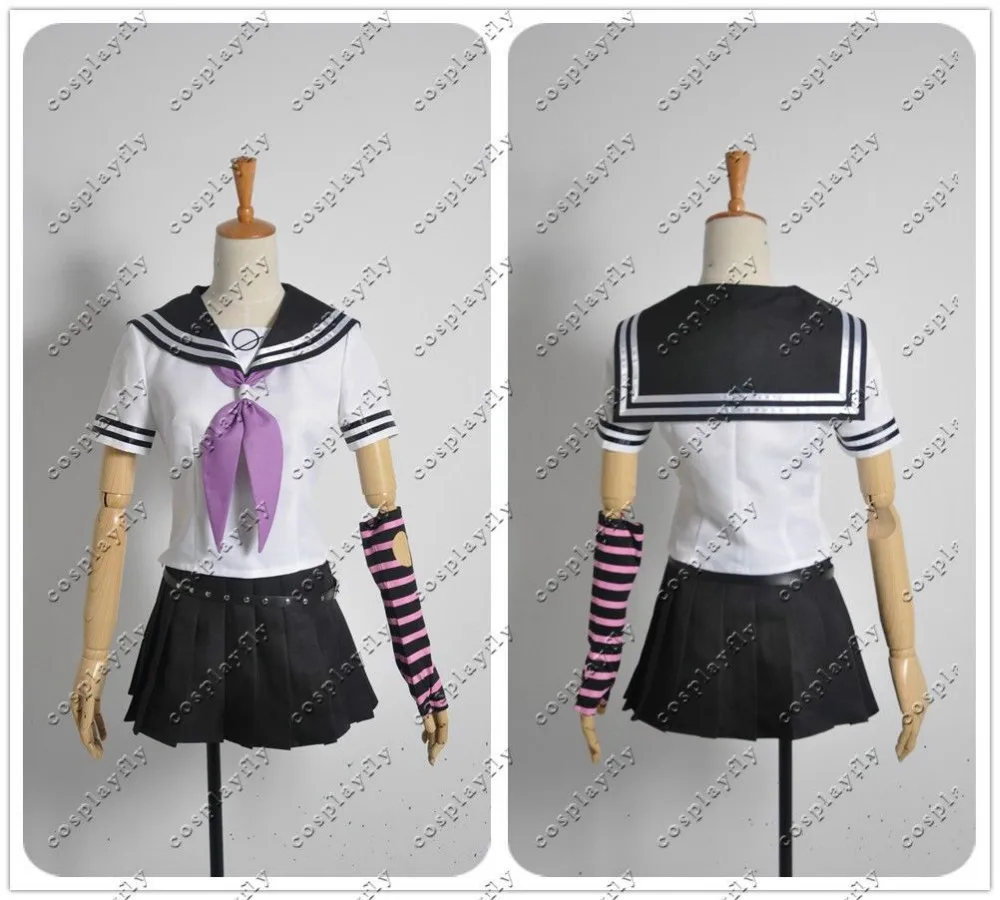 Danganronpa Dangan Ronpa Ibuki Mioda маскарадный костюм женские матросские Костюмы пара чулок с