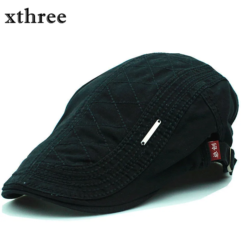 

Xthree Fashion Beret Cap Cotton Hats for Men and Women Visors Sunhat Gorras Planas Flat Caps Adjustable Berets