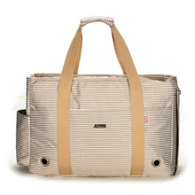 Хаки полосатая полиэфирная переноска для собак сумка модная маленькая сумка для щенков