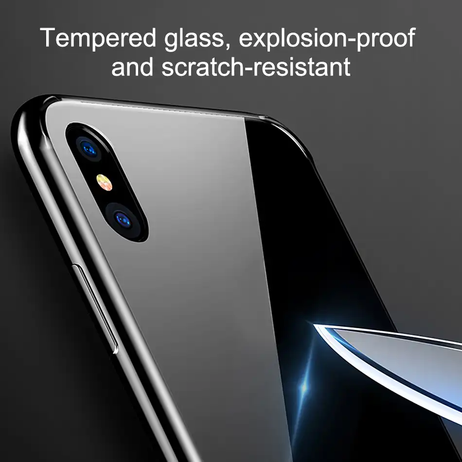 Роскошный стеклянный чехол для Apple iphone 6 7 8 10 Plus X XS XR MAX 7plus 8plus 6G 6S XSMAX зеркальный
