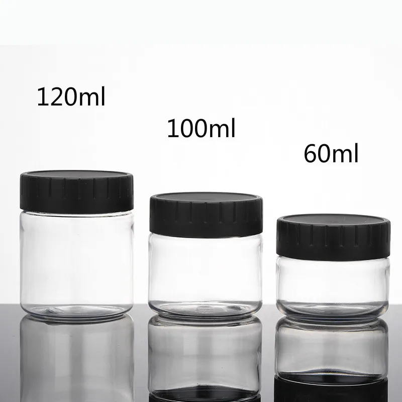 20pcs 60ml 100ml 120ml transparent plastic empty bottle PET cream jar mask aloe vera gel eye skin care packaging | Красота и здоровье