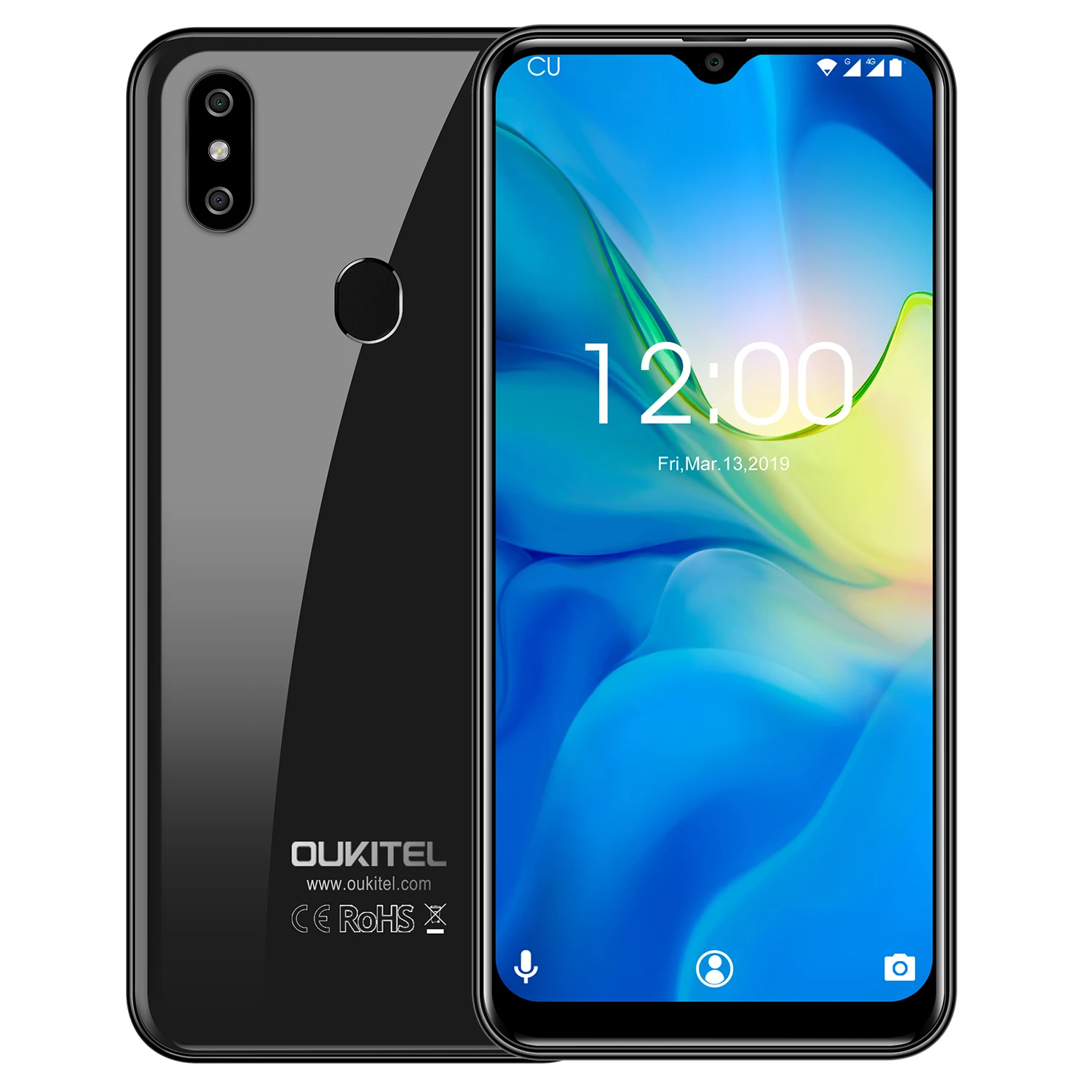 OUKITEL C15 Pro 6.088'' 4G Smartphone 3GB 32GB MT6761 Water Drop Screen 2.4G/5G WiFi Mobile Phone C15 Pro + Fingerprint Face ID