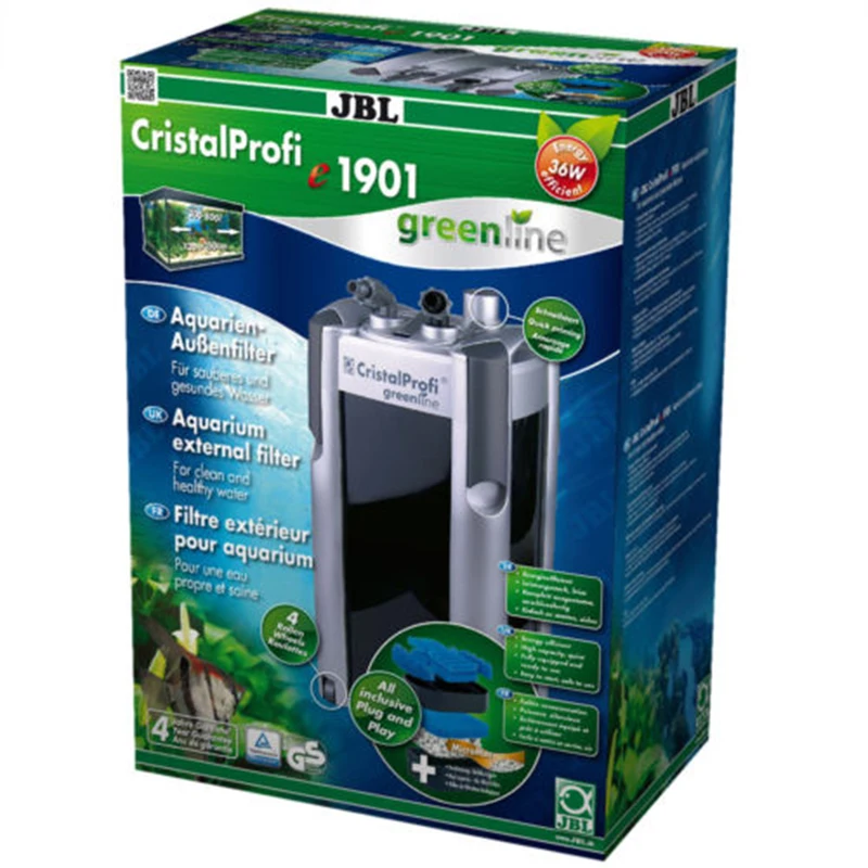 Jbl Cristalprofi E1901 Greenline 5stage External Canister Filter For 300800 Liters Aquarium