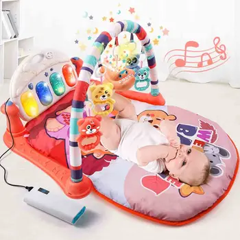 

Puzzle Appease Early Education Newborn 0-1 Baby 3-6-12 Months Baby Play Mat Baby Foot Piano Fitness Frame Toy
