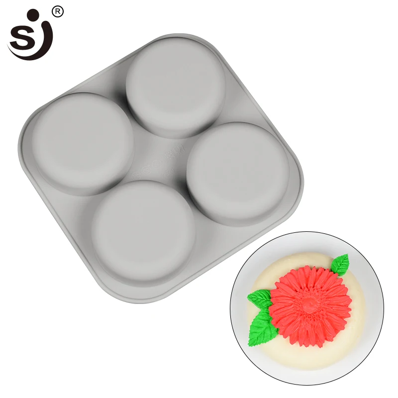 SJ 3d силиконовые формы для мыла ручной работы круглые формы для изготовления мыла, безопасные и нетоксичные