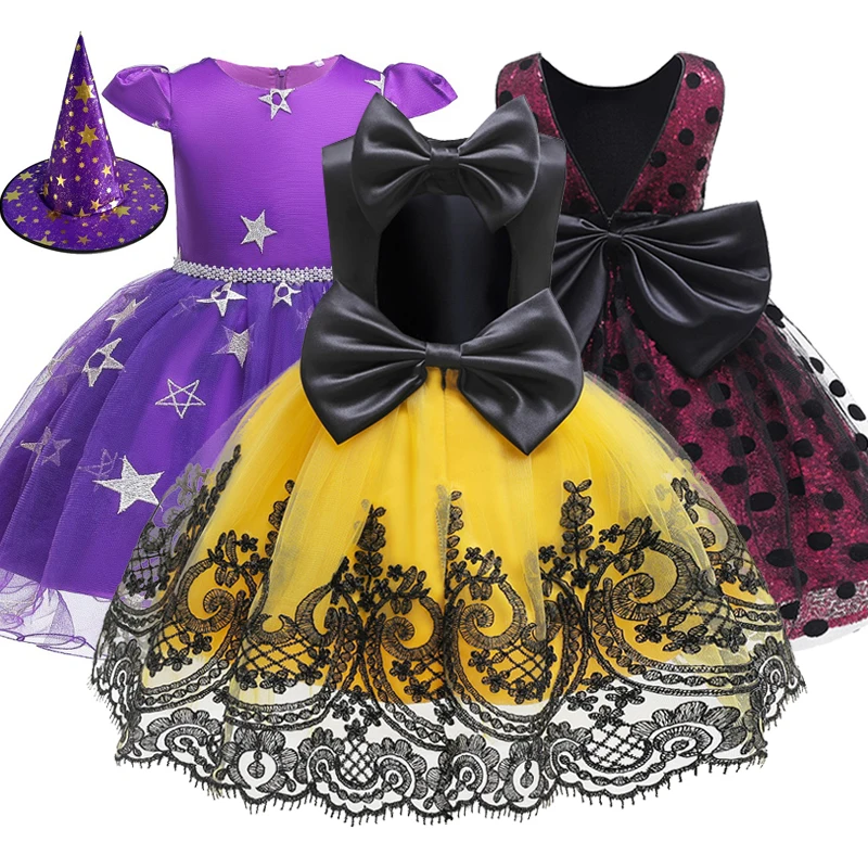 

Flower Girl Baby Wedding Bridesmaid's Party Polo Dress Girl's First Year Eucharist Party Ball Bowtie Dress vestidos de fiesta