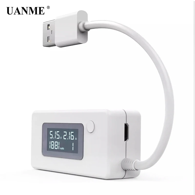 UANME вилка микро-usb зарядное устройство батарея Емкость Напряжение Ток тестер метр детектор с ЖК-дисплеем для мобильного внешний
