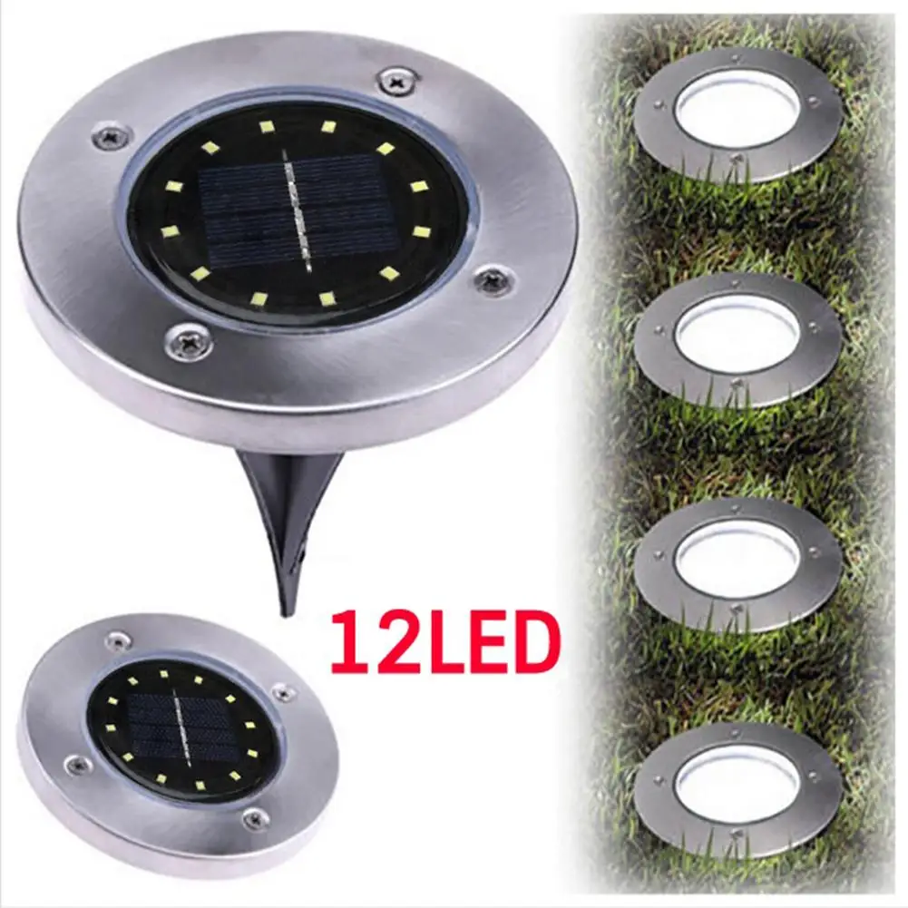 

Outdoor Solar Powered 12 LED Underground Buried Light Landscape Lighting Decor