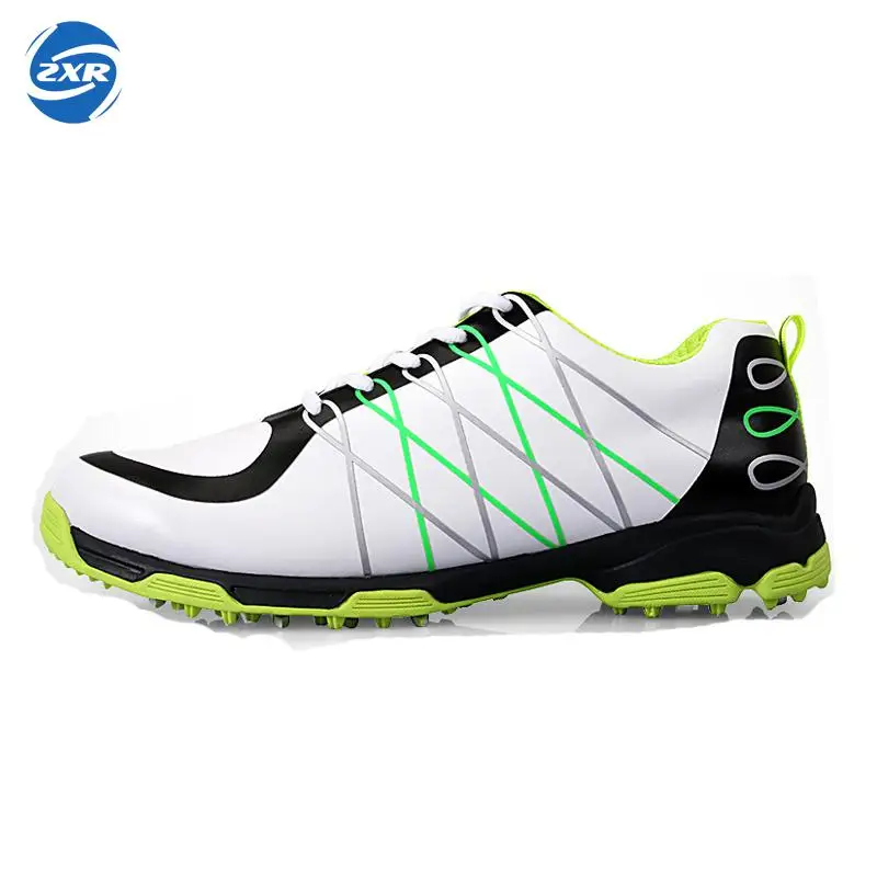 

men super light microfiber leather waterproof comfortable good grip male sport shoes breathable anti-skid patent golf shoes