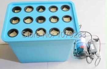 Cheap Aeroponics Pot With 15 Net Cup And Portable Heated Propagator! 15x Pot With Cycle Timer MIST AERO-POT Cloner Bucket