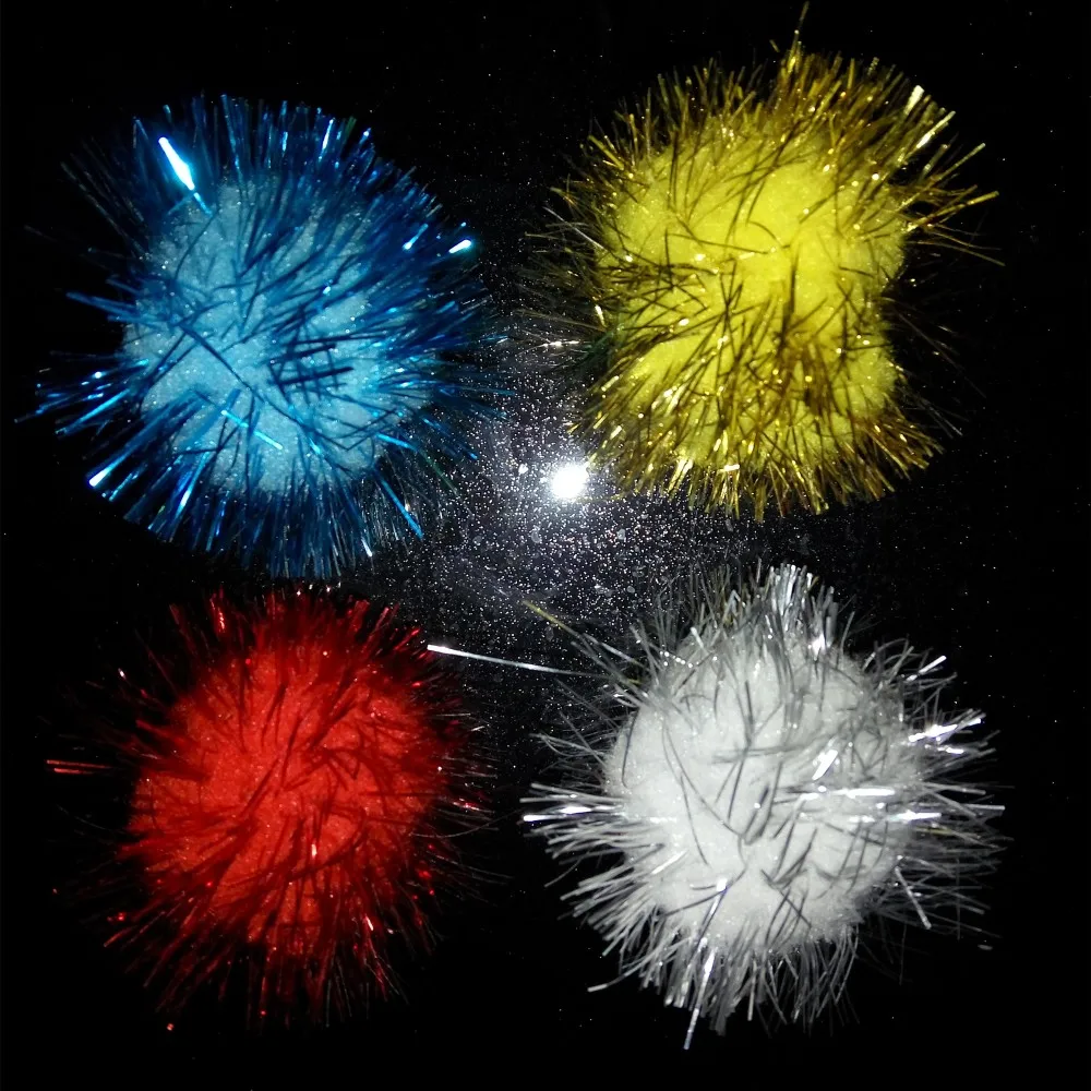 Westrice 4 см блестящие бусины в различных цветах поставляется случайным образом нейлоновый материал игрушки для кошек и игрушки для домашних собак игрушка мяч 100 - Цвет: colors