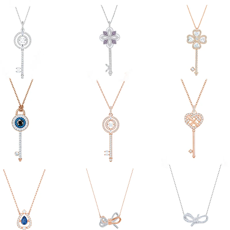 

High Quality Swa Original Necklaces Pendants Jewelry Making For Women Wholesale Brand 1:1 Production Gifts For Women