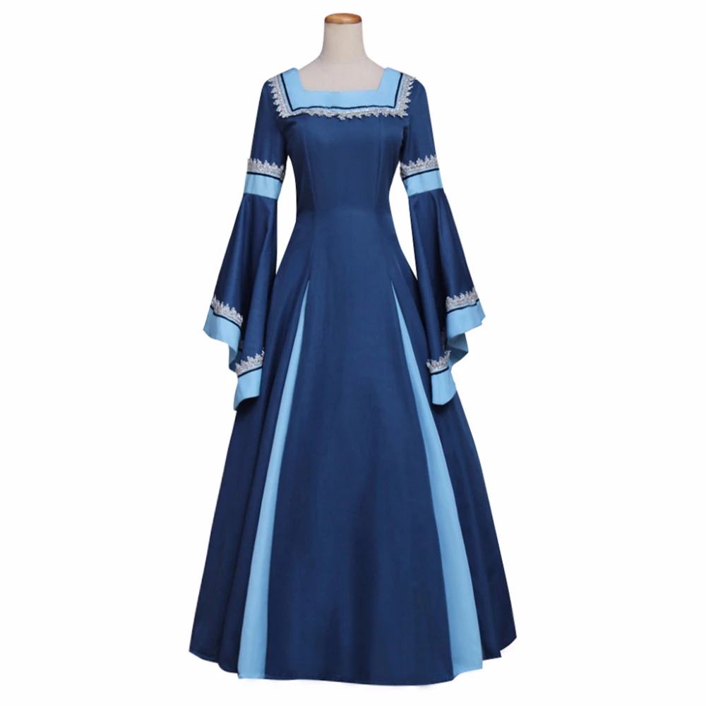 dark blue victorian dress