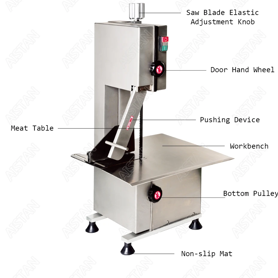 HL1650 electric commercial bone saw bone cutter frozen meat slicer machine with blades for kitchen equipment HL1650 electric commercial bone saw bone cutter frozen meat slicer machine with blades for kitchen equipment