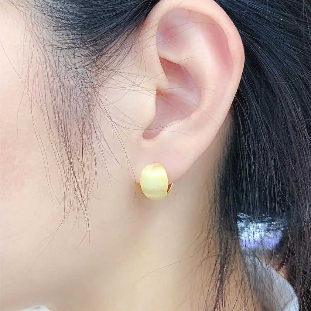 simple golden ball earrings 100% 925 Sterling silver Jewelry fashion Hypoallergenic Stud earrings for women gift Helen