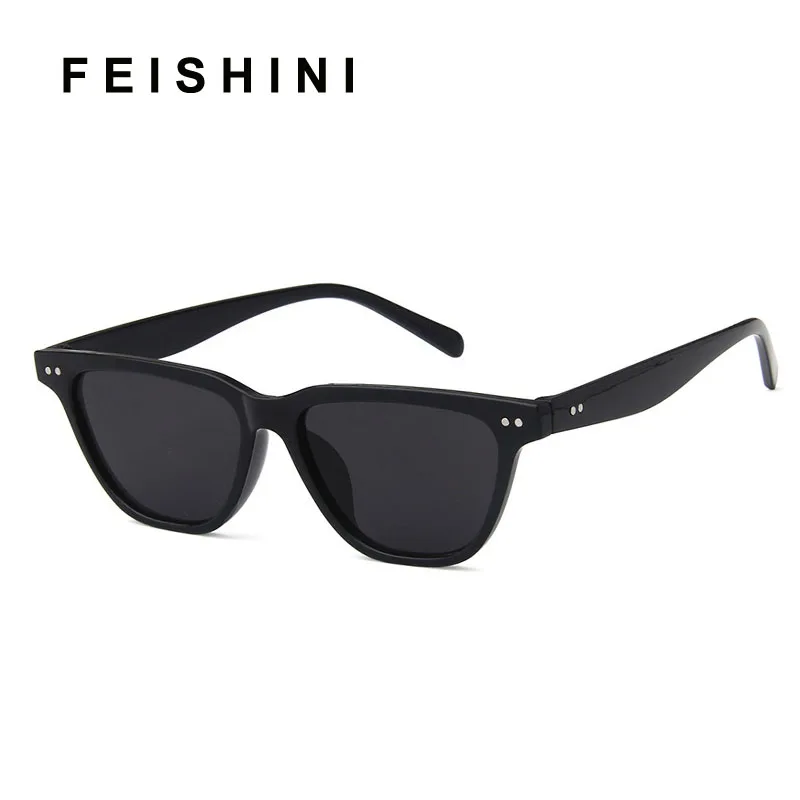 FEISHINI 2019 узкие Солнцезащитные очки женские брендовые дизайнерские ретро