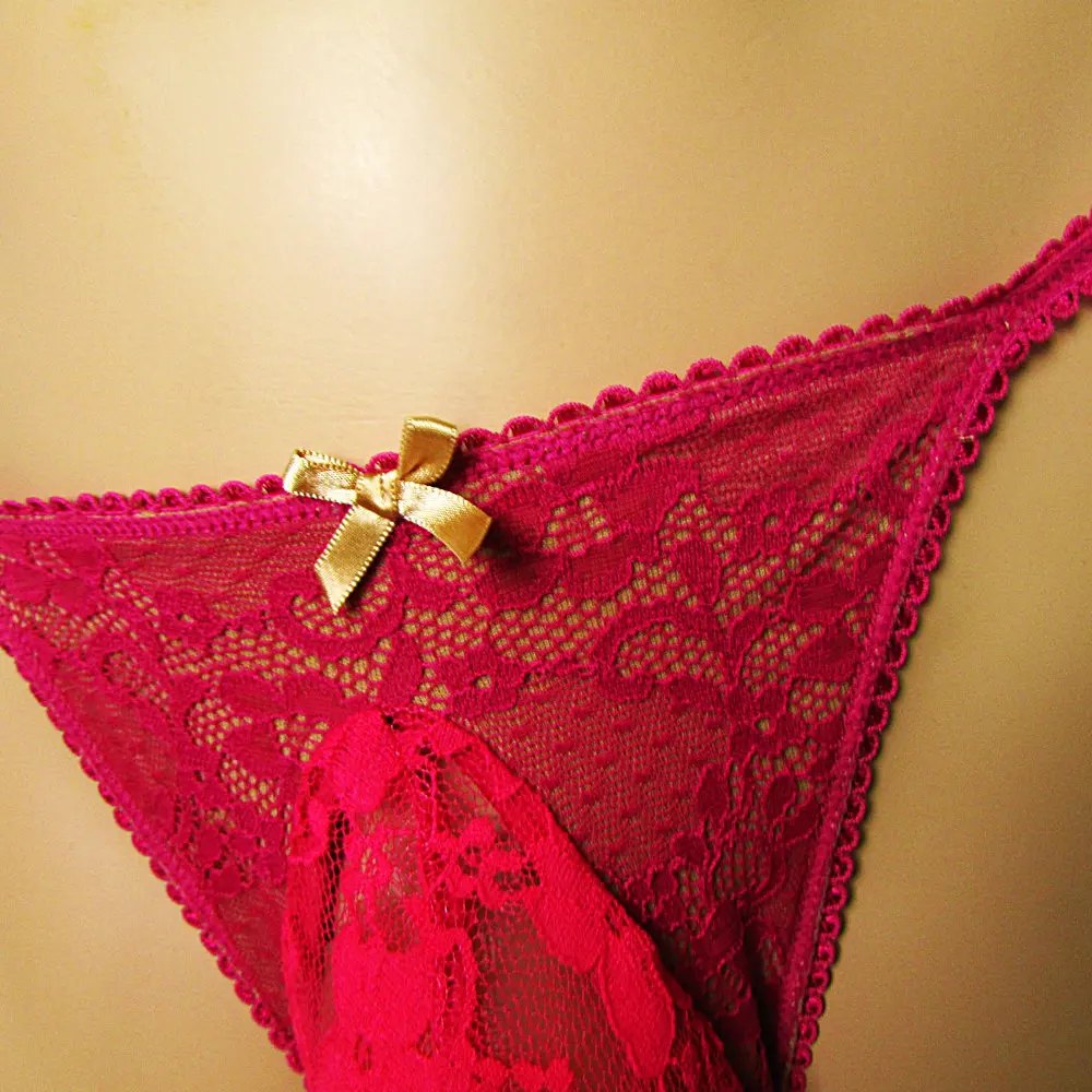 Карамельные вишни Sissy трусы мужские cheeky нижнее белье jockstrap tanga Пенис Оболочка Гей