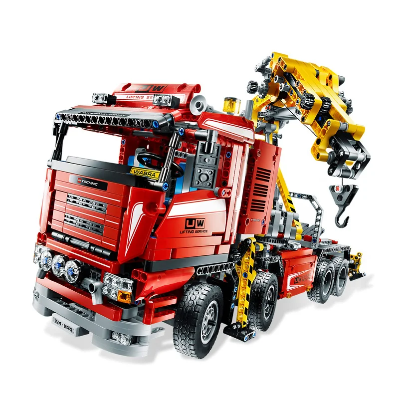 

Technic Crane Truck Wrecker Power Functions Model Building Blocks Compatible Legoing 8258 20013 Bricks Educational Toys