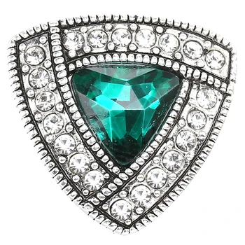 

jiao disi 30pcs/lot Colorful Flower Crystal Snap Buttons Rhinestone Stone Metal Buttons Fit 18mm/20mm DIY Snap Bracelet Jewelry