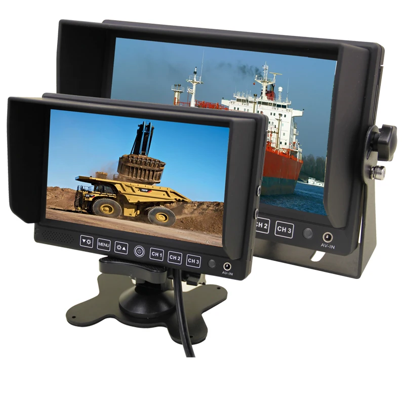

KOENBANG 800*480 7 inch TFT LCD Mirror Monitor System For Bus Truck Vehicle DC9V-36V 3 Channel Car Monitor