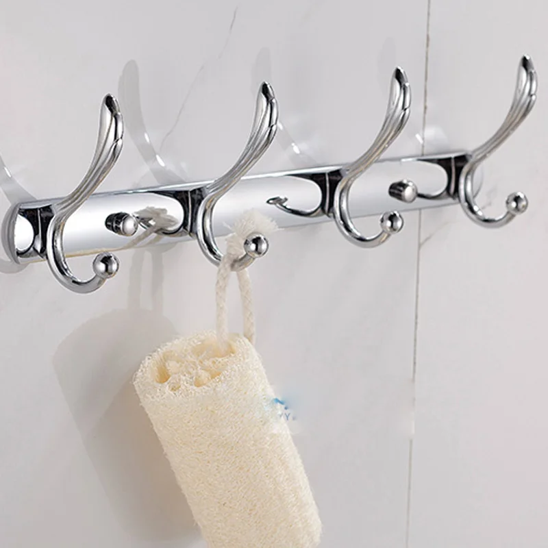 Door & Bathroom Wall Mounted Hooks Chrome Brass Hats Cloth towel Robe