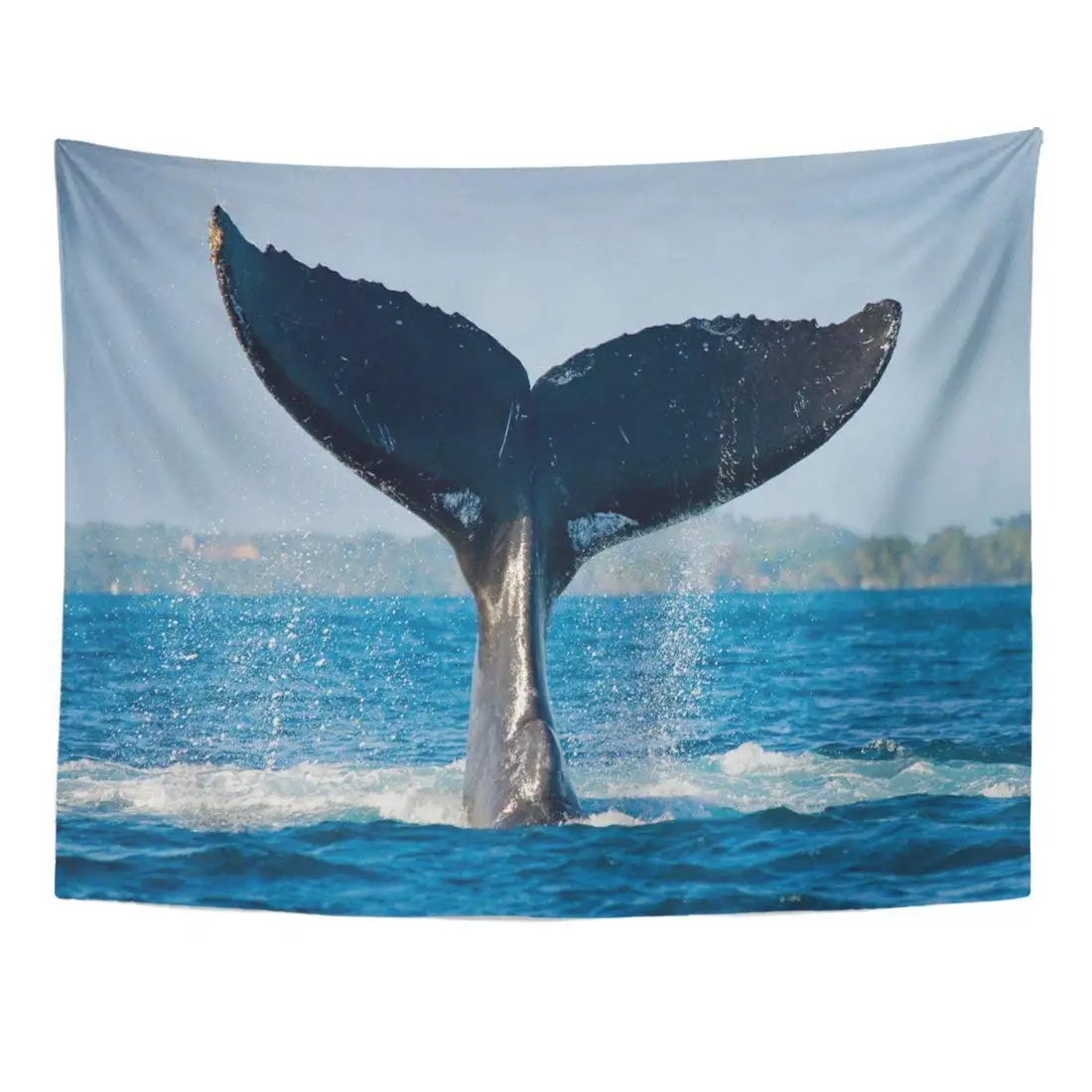 タペストリークジラザトウクジラクジラの尾マダガスカル飛沫水動物地域ホーム装飾壁 タペストリー Aliexpress