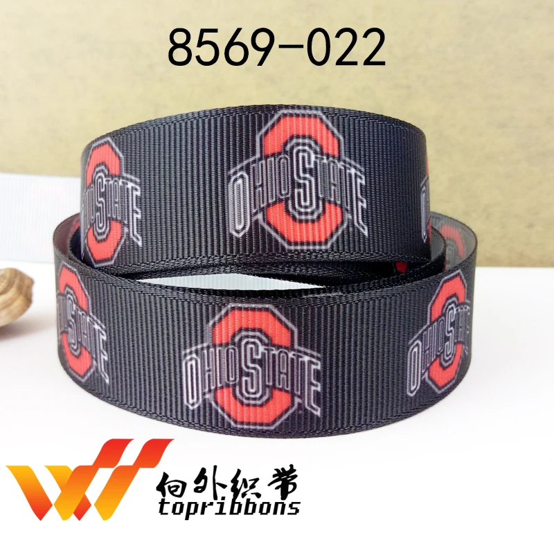 

Free shipping 50 yard per size sport printed grosgrain or FOE ribbon 8569