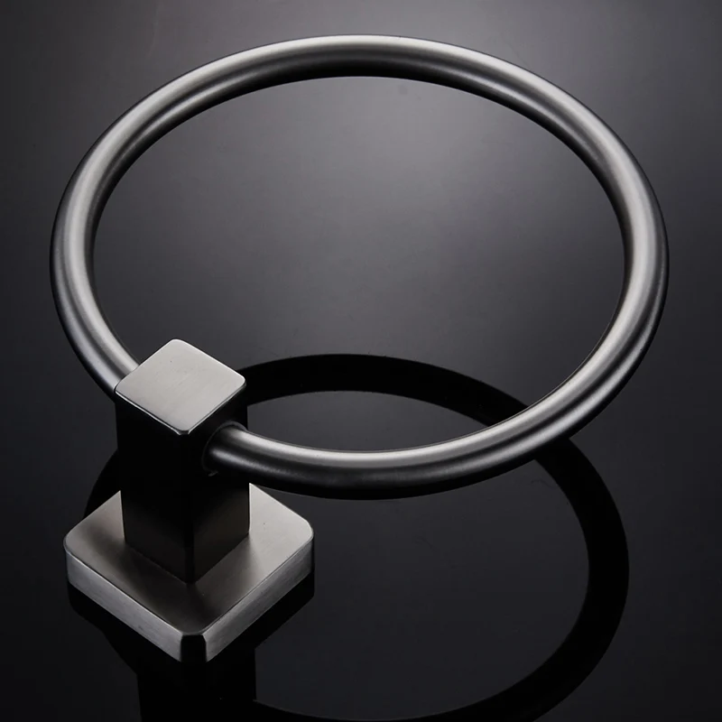 Нержавеющая сталь круглый Стиль настенный Полотенца кольцо вешалка держатель Аксессуары для ванной комнаты