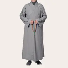 Унисекс, 2 цвета, толстый хлопок, наивысшего качества, одежда на весну и осень, костюмы для отдыха, медитация буддист, монахи, Зен, халат, униформа для боевых единоборств