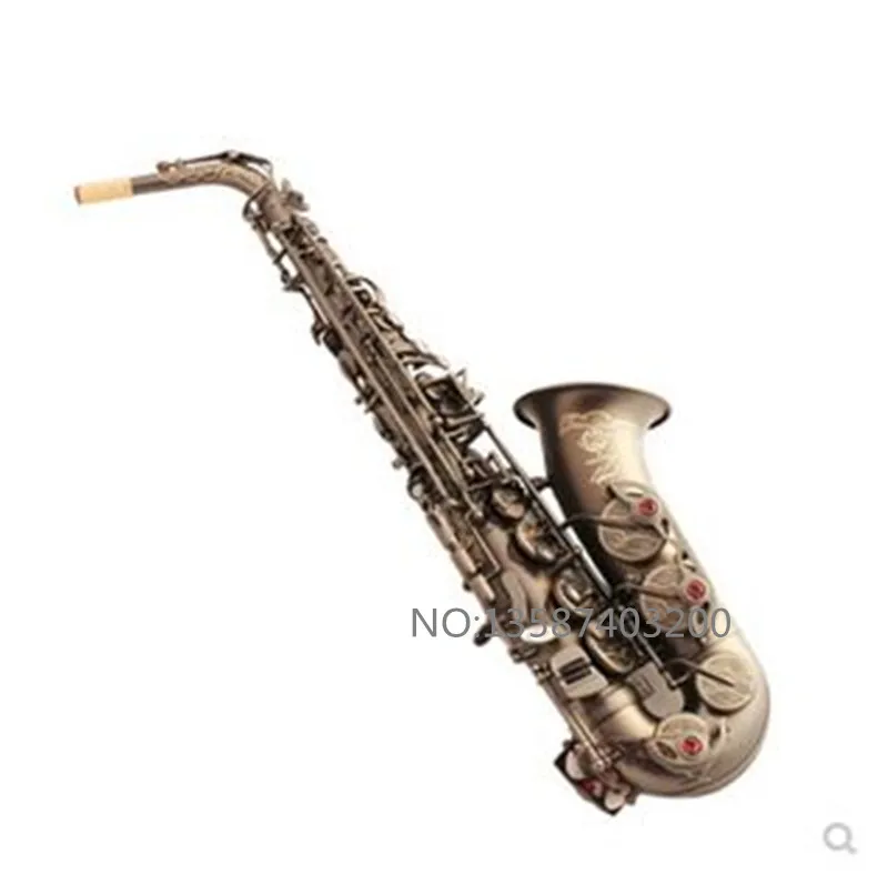 

custom France Henri Selma Matt black Alto Saxphone Flat E R54 Model Musical Instruments Professional With Mouthpiece Free Case