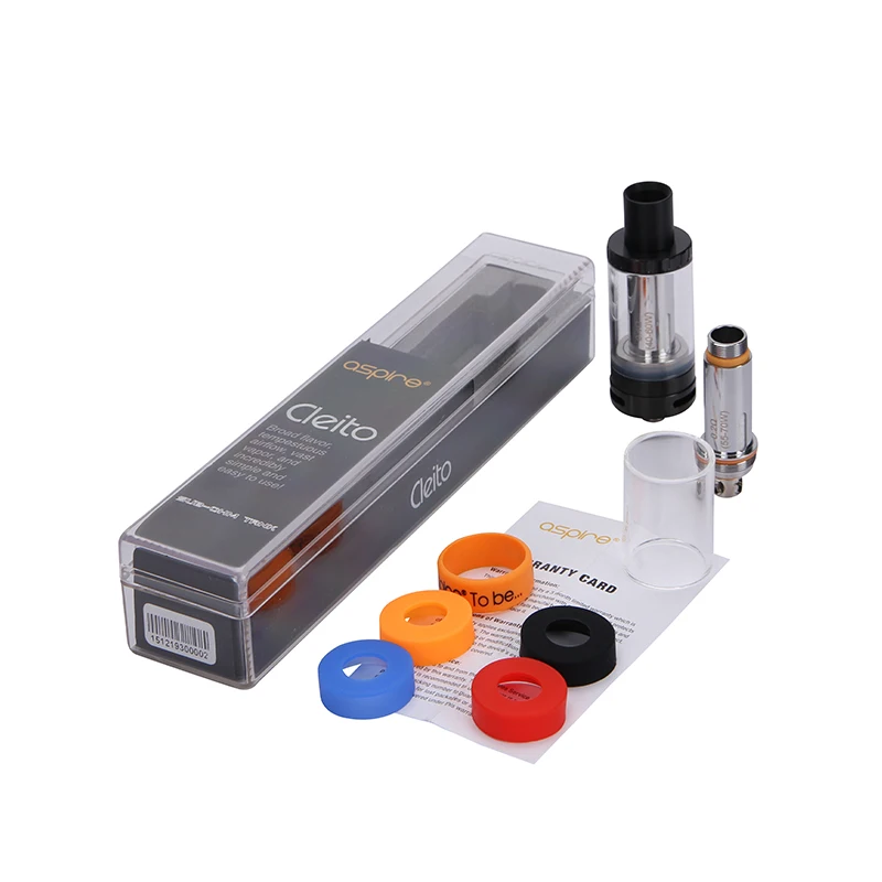 100% Original Aspire Cleito Atomizer Kit 3.5ML Clearomizer Pyrex Tank 0.2ohm 0.4ohm Sub Ohm Aspire Cleito Tank 04