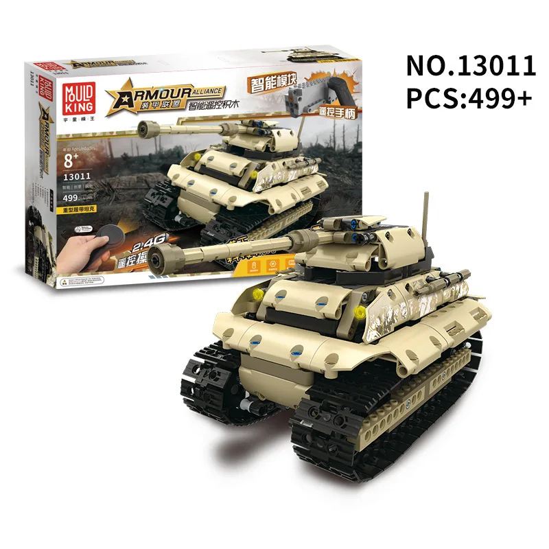 

495pcs+ 5 Style Building Blocks RC Tank Set World War II WW2 Truck Compatible LegoED Military Assemble Bricks Toy For Children