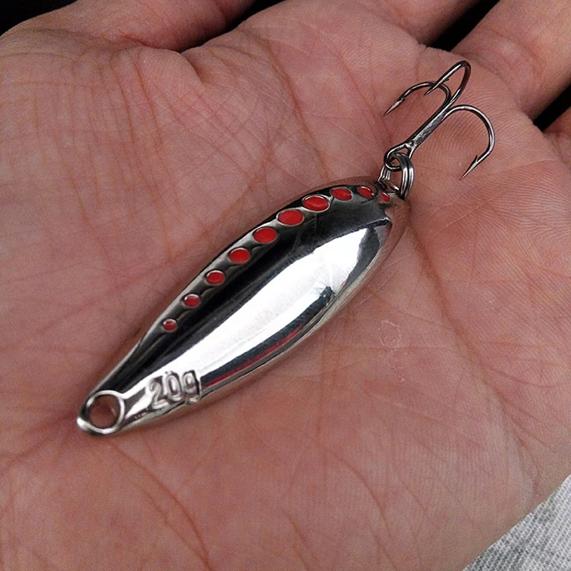 

FUZXC 5g 7.5g 10g 15g 20g Metal Spoon Fishing Lure Spinner Sequins Leech Jig Sinking Artificial Wobbler Carp Fishing Hook Pesca