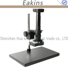 1080p 16MP HDMI HD цифровой промышленный видео микроскоп камера набор TF видео+ 180X 300X C-Mount объектив+ настольная подставка+ 144 светодиодный светильник