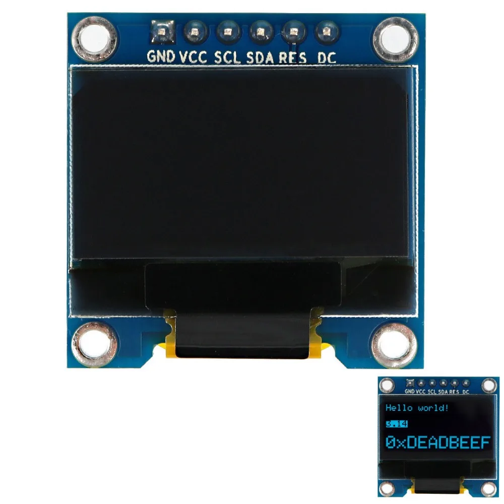 Модуль дисплея oled 0 96 дюйма синий светодиодный экран 12864 интерфейс SPI IIC для