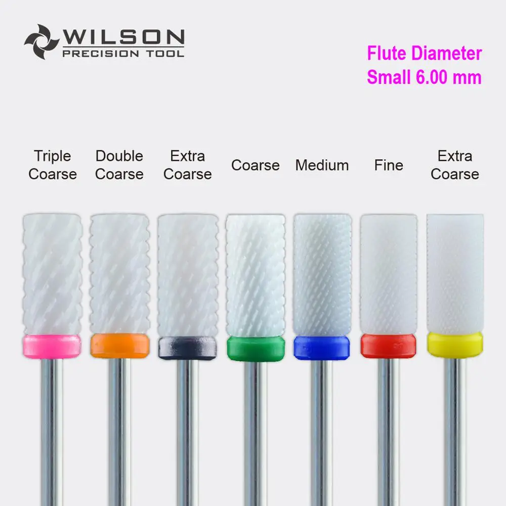 

Small Barrel Bit - White - WILSON Ceramic Nail Drill Bits Electric Manicure Drill & Accessory