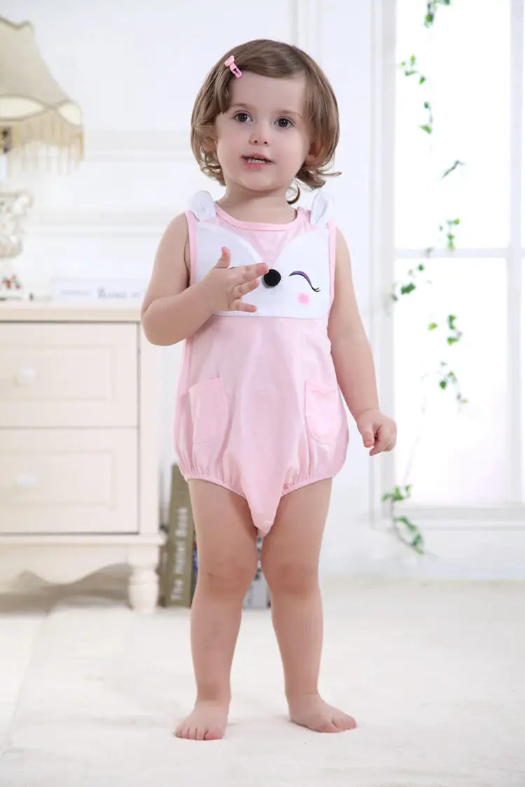 Г., Модный хлопковый комбинезон для малышей 1 год г., летняя качественная Милая одежда для малышей от 0 до 24 месяцев, SBR164001