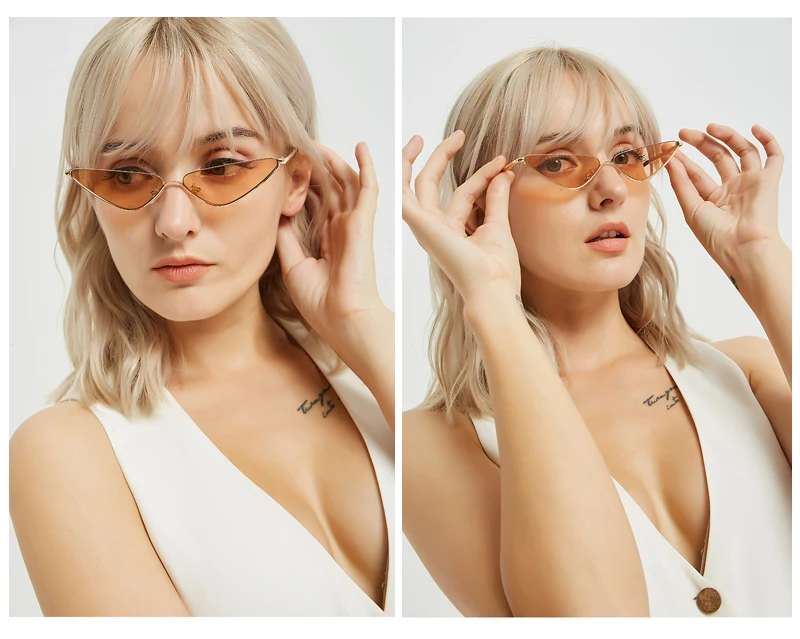 Metal Cat Eye Sunglasses Female detail (1)