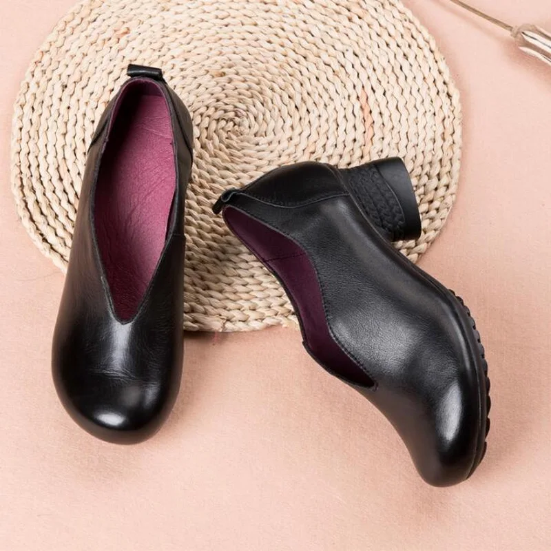 CEYANEAO intage shoes with a flat sole; New ; spring season; soft ballet flats made of genuine leather; comfortable casual