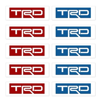 

Car styling 10Pcs TRD Logo Emblem Sticker Decal For Toyota CROWN REIZ COROLLA COROLLA VIOS CAMRY PRADO Highlander Levin Avalon