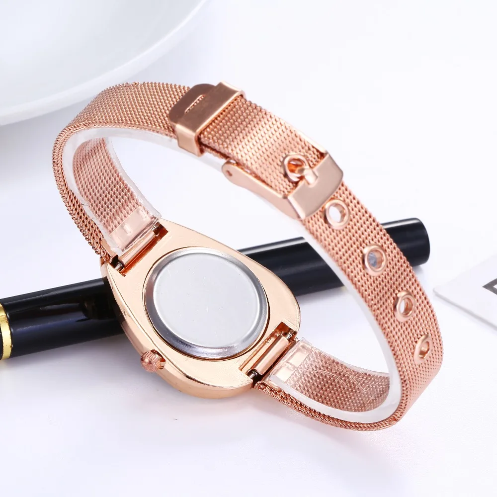 Zegarek Damski, роскошные женские часы-браслет, женские модные брендовые треугольные часы из розового золота, Женские кварцевые наручные часы, часы