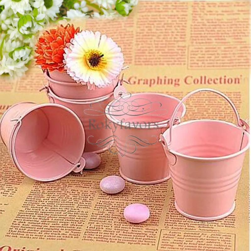 Pink Wedding Favour Pails 02
