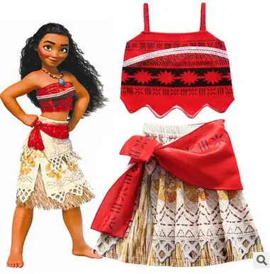 2019 летние платья Moana Vaiana без рукавов для девочек костюм Моаны платье принцессы