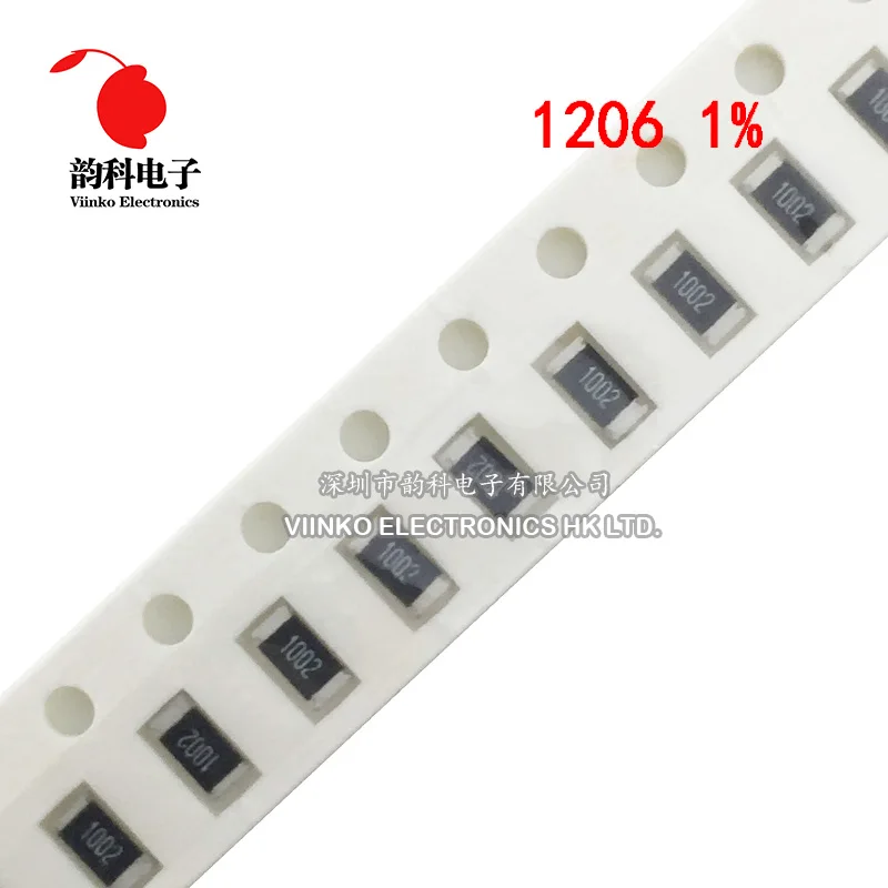 100x 825K Ω 825000R Ohm Case Bauform 1206 1% SMD Chip Resistors/ SMT Widerstände