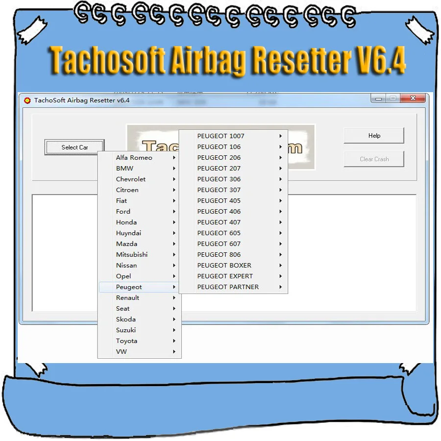 

Newest Tachosoft Airbag Resetter V6.4 for Deleting Crashdata from Airbag ECU Dumps