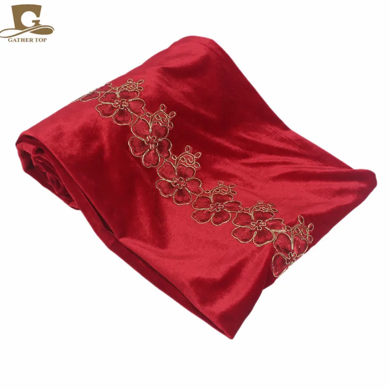 Flor de Veludo Novo Luxo Nigeriano Turbante Cabeça Longa Envoltório Headwrap Elegante Lenço Hijab Boné 3d 16 Novo luxo 3d flor de veludo nigeriano